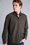 Relaxed Fit Polo Collar Checkered Flannel Long Sleeve Shirt H5115Ax26Au