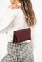 Women's Hand and Shoulder Bag with Side Chain Strap and Magnet Detail on the Cover – Stylish Portfolio Clutch