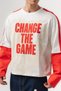 Gamechanger Chest Patch Detailed Crew Neck Oversize Men's Sweatshirt - 2