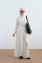 Women's Crew Neck Asymmetrical Cut Suit White