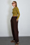 Elastic Waist Sweatpants with Cuffed Cuffs - 2