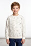 Patterned Text Printed Crew Neck Boys' Sweatshirt - 2