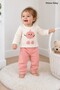 Baby Girl Set with Cute Pumpkin Figure, 2-Piece Top and Bottom Set, Seasonal, 3, 6, 9, 12 Months - 3