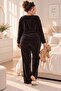 Plus Size Velvet Women's Pajama Set - Super Soft Velvet - 3