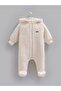 Baby Boy Overalls Welsoft Hooded Plush Winter Overalls (1-3, 3-6 Months with Booties and 6-9, 9-12 Months Without Booties)