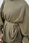 Women's Ankle Tie Detail Waist Tie Suit Khaki Green - 5