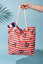 Striped Marine Patterned Beach Bag