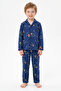 Scoop Patterned Buttoned Boys' 2-Piece Pajama Set - 2