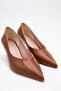 Women's Kitten Heeled Casual Shoes with Sewing Detail