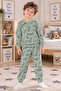 Boy's Animal Patterned 2-Piece Pajama Set - 3