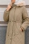 Baklava Patterned Araboy Coat Tsd260280 Beige - 4