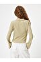 Bürümcük Fabric Slim Fit Classic Collar Buttoned Long Spanish Sleeve T-Shirt - 5