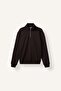 Regular Fit High Collar Half-Zip Basic Sweatshirt X7405Az26Au