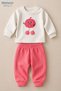 Baby Girl Set with Cute Pumpkin Figure, 2-Piece Top and Bottom Set, Seasonal, 3, 6, 9, 12 Months - 2
