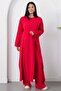 Crew Neck Slit Pants Double Set Pl2611 - 6