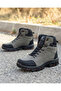 Men's Ankle Lace-Up Outdoor Boots with Thick Serrated Soles - 3