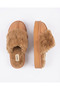 Women's plush furry house slippers and comfortable daily slippers