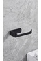 Adhesive Metal Toilet Roll Holder, Matte Black Wall Mounted Wc Paper Holder - 4