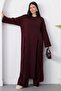 Crew Neck Slit Pants Double Set Pl2611 - 3