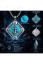 Stainless Steel Sailor Marine Anchor Necklace with Turquoise Stone Detail - 5