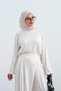 Women's Crew Neck Asymmetrical Cut Suit White - 3
