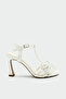 Joshe Women's Platform Shoes with Stone Bow - White - 2