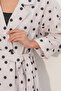 9104 Double-Breasted Collared Lined Trench Coat - Ecru - 4