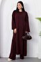 Crew Neck Slit Pants Double Set Pl2611 - 4