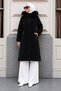 Baklava Patterned Araboy Coat Tsd260280 Black - 3