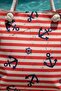 Striped Marine Patterned Beach Bag - 4