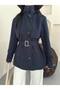Windbreaker Detailed Belted Trench Coat