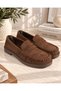 Rolly Women's Brown Suede Penny Loafer Women's Loafer Shoes