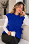 Acrylic Knitwear Sweater N521 Saks Blue - 3