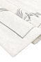Ecru Tulip Pattern Embroidered Velvet Prayer Rug - 2