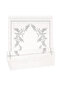 Ecru Tulip Pattern Embroidered Velvet Prayer Rug - 4