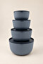 Set of 4 Bowls with Lids, Nesting Bowls of Different Sizes for Kitchen Storage