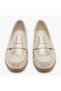 7365 Cream Genuine Leather Loafer Shoes - 2