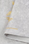 Gray Tulip Pattern Embroidered Velvet Prayer Rug - 3