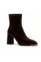 Kemal Aygün-Guja Velvet Square Toe Block Heeled Women's Boots – Gold Detailed |   8.5 cm - 6