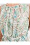 2501 Patterned Zero Sleeve Chiffon Dress - Mint - 4