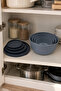 Set of 4 Bowls with Lids, Nesting Bowls of Different Sizes for Kitchen Storage - 4