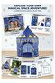 Kids Pop-Up Tent Foldable Playhouse, Castle Design, Blue & Yellow - 7
