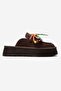 Destiny Women's Faux Leather Slippers Brown Suede - 2
