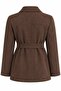Brown Suede Textured Belted Jacket - 2Y85151 - 2