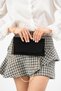 Women's Hand and Shoulder Bag with Side Magnet Detail and Chain Strap Cover - Stylish Clutch Portfolio - 3