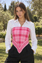 Choose Your Style Pink Plaid Double-Sided Printed Scarf 70 X 70 cm - 2