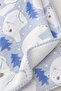 Teddy Bear Patterned Baby Blanket – Soft Textured - 3