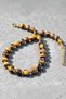 Tiger's Eye Gold Color Women's Natural Stone Necklace 8 mm - 2