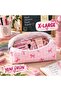 Pink Gingham Ribbon Patterned Pen Bag - Pen Holder X-Large (New Product)P2 - 2