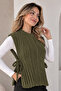 Acrylic Knitwear Sweater N521 Khaki - 2